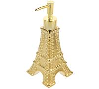 Didiseaon Distributeur De Savonnette Liquide Rechargeable 200ml Pompe Ergonomique pour Salle De Bain Et Voyage Design Tour Eiffel Doré