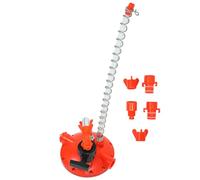 Didiseaon Distributeur d'eau pour Poules Régulateur de Pression Plastique Rouge Abreuvoir Automatique 1 Pièce Adapté pour Volaille Installation Simple Régulation Précise du Niveau