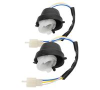 Didiseaon Douille de Phare LED Moto Double Patte Étanche en Plastique, Lot de 2 pour Faisceau de Câblage Scooter et Trottinette Électrique, Connecteur Compatible Feux et Arrière