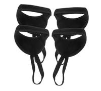 Didiseaon Dragonnes pour Bâtons de Ski et Randonnée Réglables Polyester Solide Noir 2 Paires - Accessoire de Fixation et Protection pour Sports de Glisse et Trekking