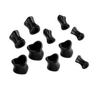 Didiseaon Écarteurs D’oreilles En Acrylique Cœur, Bouchons D’oreille 10 Pièces, Tailles Variées 5-8 Mm 1,0-1,2 Mm, Couleur Noire, Bijoux De Piercing Femme Pour Fête Et Cosplay