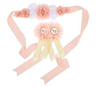 Didiseaon Écharpe Pour Future Maman Et Broche De Corsage De Maternité Avec Ceinture à Fleurs Pour Shower Et Séance Photo
