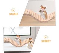 Didiseaon Échelle en Bois pour Animaux De Compagnie, Jouet Échelle d'escalade pour Hamsters Et Chinchillas, Lot De 2 Pièces 6x40 Cm, Accessoire D'enrichissement pour Cage, Jeu d'escalade Petit Animal