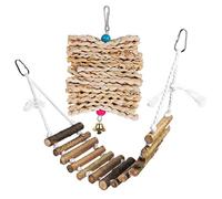 Didiseaon Échelle Suspendue pour Oiseaux Mâcher Accessoires de Cage pour Perroquets et Perruches pour Jeu des Oiseaux