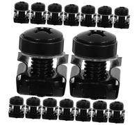 Didiseaon Écrous en Cage M6 x 16 Cm 50 Pièces pour Montage en Rack Serveur, Vis De Fixation en Acier Au Carbone Noir, Compatible Armoire Informatique, Installation Réseau Professionnelle