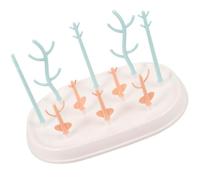 Didiseaon Égouttoir Biberon Portable avec Bac Égouttoir Support Séchage Léger et Stable pour Biberons Tétines et Couvercles Adapté Maison et Voyage Double Couleur Bleu et Orange