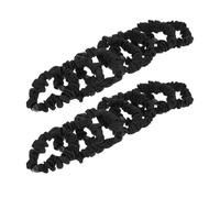 Didiseaon Élastiques à Cheveux Noirs Accessoires Coiffure pour Usage Quotidien et Voyage en Tissu Lot de 15 Pièces, Maintien Ferme sans Tirer pour Femmes et Filles