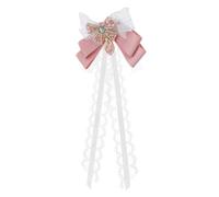 Didiseaon Elegant Pretied Ribbon With Rhinestones Secure Metal Clasp For Lolita Fashion Party And Everyday Wear