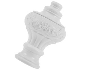 Didiseaon Embout Tringle à Rideaux Décoratif Roman Jasmin Blanc Cassé Finition Robuste Facile à Installer pour Extrémité de Tringle à Rideaux Accessoire et Esthétique