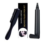 Didiseaon Ensemble Brosse À Barbe Et Stylo De Remplissage 2 Pièces Accessoire De Toilettage Pour Homme Poils De Sanglier 4 Fourches Pour Un Remplissage Uniforme Résistant À Leau