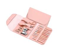 Didiseaon Ensemble De 16 Coupe- Outils De Manucure Lime À Kit De Soins Des Mains Et Des Pieds Design Or Rose