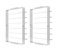 Didiseaon Ensemble De 2 Support à Brochettes Pliable en Acier Inoxydable pour Barbecue, Résistant Haute Température avec Base Stable, pour Camping et Grillades en Plein Air