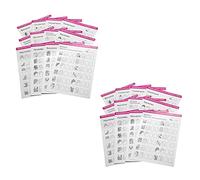 Didiseaon Ensemble De 24 Modèles D' 12 Cartes/kit Blanc Pour Les Artistes Ongulaires En Exercice