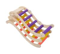 Didiseaon Ensemble de 3 Échelles en Bois Colorées pour Perroquets et Perruches - Jouets D’Escalade et Perchoirs Multifonctions - Accessoires pour Cage Favorisant Le Polissage Naturel des
