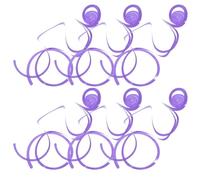 Didiseaon Ensemble de 6 Décorations de Plafond Suspendues Spirales en Plastique pour Fête d'anniversaire et Carnaval, Design Unique Longueur Ajustable, Couleur Pourpre