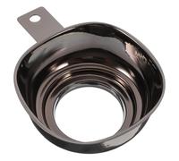 Didiseaon Entonnoir de dosage en acier inoxydable noir, large ouverture, poignée ergonomique, remplissage rapide pour bocaux et bouteilles, usage cuisine, 1 pièce