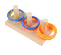 Didiseaon 'entraînement pour Perroquet en Bois Anneaux Colorés, Réduit L'agressivité Solitude, Design Créatif pour Perruches et Calopsittes Couleur Aléatoire