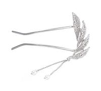 Didiseaon Épingle à Cheveux Style Agrafe Petit or Fantaisie Gemmes Policier Coiffe De Femmes De Fête Parure De Cheveux Coiffe De Fille De Fille Alliage De Zinc Silver