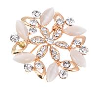 Didiseaon Épingle Élégante en Alliage Blanc Motif Fleur, Accessoire Vestimentaire Compact et Facile à Porter, pour Écharpe ou Pull Lors du Festival Moisson