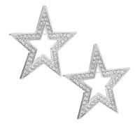 Didiseaon Épingle Étoile Argentée en Alliage de Zinc, 2pcs, Forme Étoile à Cinq Branches, Design Élégant et Compact, pour Fête Dansante ou Cérémonie