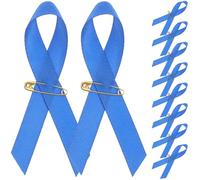 Didiseaon Épingles à Ruban Bleu, 100 Pièces Broche Épingle de Sensibilisation Violet D'espoir Rubans Appliqué l'amour Broches Logo Bow pour Fêtes, Activités d'intérêt Public