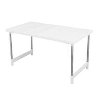 Didiseaon Étagère de Rangement Extensible Cuisine Supports en Acier Inoxydable et Crochets, Longueur Ajustable, Facile à Entretenir, pour Organiser Le Placard