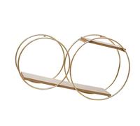 Didiseaon Étagère Murale Ronde Support de Rangement Décoratif Cadre Sécurisé en Métal et pour Petites Plantes et Lettres, pour Salon ou Dortoir