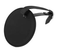 Didiseaon Étiquette Bagage Ronde Cuir PU Noire Porte-nom Valises et Lisible pour Identification Facile Lors de Voyages Croisière et Tourisme