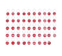 Didiseaon Étiquettes Porte-clés en Aluminium Rouge pour Bagages et Mémoires Usb, Lot de 2 Set de Set de Pièces Numérotées de 1 à 50, pour Agents et Consignes