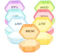 Didiseaon Étui de Rangement Portable à Sept Compartiments Boîte Colorée pour Voyages et Petits Objets