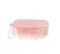 Didiseaon Étui de Rangement Portable en Plastique pour Prothèses Dentaires et Appareils Orthodontiques, Boîte de Nettoyage Miroir, Couleur Rose, Taille Compacte pour Usage Quotidien