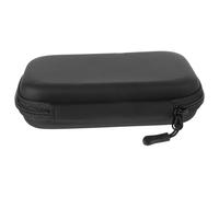 Didiseaon Étui de Rangement pour Casque Micro Cravate en Cuir Pu Noir, Organiseur de Câbles de Voyage Compact Fermeture Éclair, Paquet de Transport Électronique Pratique pour Accessoires