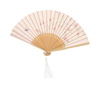 Didiseaon Éventail Pliant Vintage Style Chinois pour Danse et Spectacle Accessoire Portable Élégant avec Design Antique comme