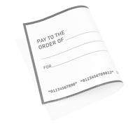 Didiseaon Faux Chèque Géant Effaçable à Sec Blanc en Papier Couché Waterproof, Format Rectangulaire, pour Présentations Ludiques et Remises de Prix