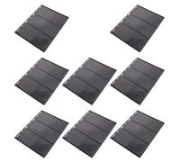 Didiseaon Feuilles de Rangement pour Timbres Noir Recto-Verso 8 Pcs, Format 28 X 22 CM, Pochettes de Classement pour Collectionneurs de Timbres, Album à Feuilles Mobiles pour Philatélie,