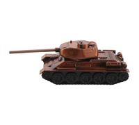 Didiseaon Figurine de Char d'assaut en Métal Rouge Cuivre Maquette Réaliste de 18 CM Décoration Intérieure pour Collectionneurs et Passionnés D’Histoire Modèle Réduit de Char Panzer