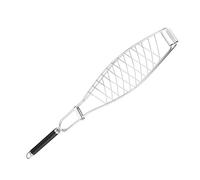 Didiseaon Filet à Griller Acier Inoxydable pour Poisson Panier à Barbecue avec Poignée Ustensile De Cuisine Pratique