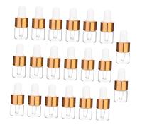 Didiseaon Flacon Compte-gouttes en Verre 100 Pcs 1 Ml Transparent Rechargeable pour Huiles Essentielles et Soin Voyage