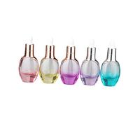 Didiseaon Flacons Compte-gouttes Vides 30 Ml Pour Huiles Essentielles Lot De 5 Corps En Verre Bouchon En Silicone