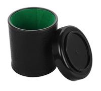 Didiseaon Gobelet à Dés Silencieux avec Base Similicuir Vert de Bruit pour Jeux Liars Dice Bar Ktv Soirées