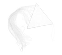 Didiseaon Grand Attrape-rêves Triangle Blanc avec Œil Maléfique Décoration Murale Boho Légère et Artisanale pour Chambre et Salon