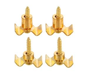 Didiseaon Guide-cordes à Rouleaux pour Guitare Électrique Lot de 4 Sets de Pièces en Métal Doré Accessoires pour Guitare Électrique Retenue de Corde Vis et Colonne Améliore la Stabilité