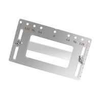 Didiseaon Guide de Perçage pour Meubles en Bois Localisateur de Trous pour Placards et Armoires Gabarit de Positionnement Précis pour Poignées Accessoire Solide Argenté Outil de