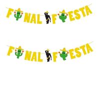 Didiseaon Guirlande de Fête à Paillettes Motifs Cactus Bannière de Carnaval Mexicain Suspendue Décoration Colorée pour Fête à Thème Piñata Accessoire Photo Festif 1 Pièce