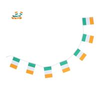 Didiseaon Guirlande Décoration Irlandais Polyester Drapeaux en Solide de Colorée Fête Saint-patrick pour Intérieur et Événements