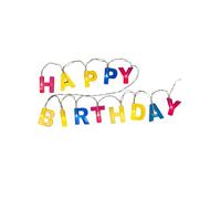 Didiseaon Guirlande Lumineuse LED Lettres Joyeux Anniversaire sans Piles Lumière Chaude Décoration Anniversaire Fête Guirlandes Lumineuses D’Anniversaire pour Intérieur et Extérieur