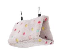 Didiseaon Hamac Abri Sécurisé Nid Suspendu pour Perroquet en Flanelle Beige Chaud et Confortable pour Petits Oiseaux pour Sommeil et Repos Près du Lit Porte