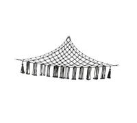 Didiseaon Hamac de Rangement Mural pour Peluches Filet Maille Noire Tissé Main Organiseur de Jouets pour Chambre Garçon Fille Décoration Pratique et Élégante