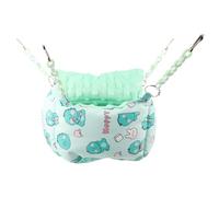 Didiseaon Hamac Suspendu pour Petits Animaux Nid Ouvert en Tissu Épais Vert Dinosaure Lit Chaud pour Hamster Écureuil Planeur de Sucre Maison de Repos Confortable