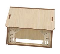 Didiseaon Hamster Wood Hideout Small Cabin Toy House for Hamsters and Guinea Pigs Premium Wood Safe Pet Rest and Play Shelter